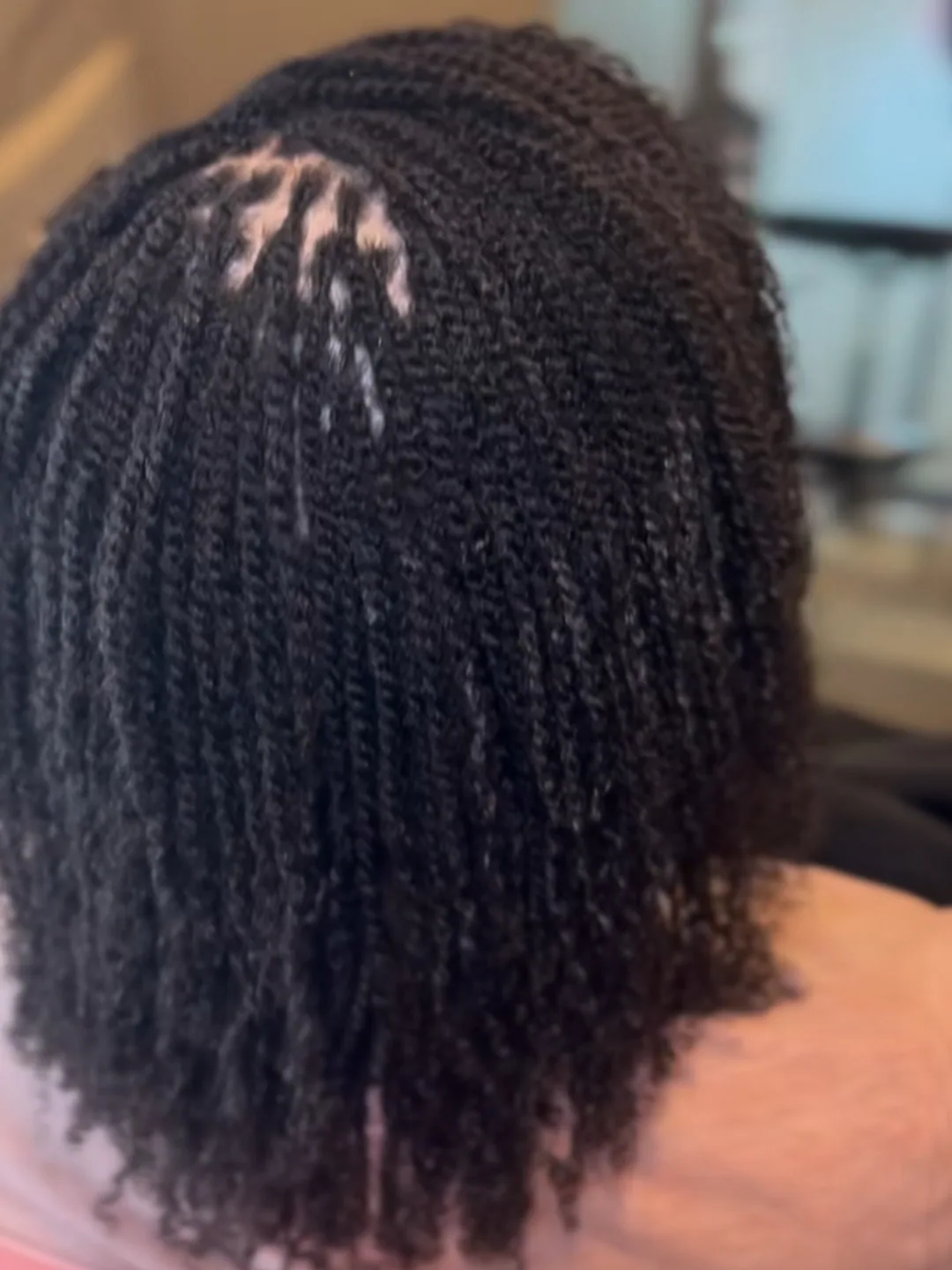 Fresh retwist, parting detail